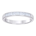 925 Sterling Silver Womens Baguette 0.80ct Moissanite Wedding Band Ring Size 7