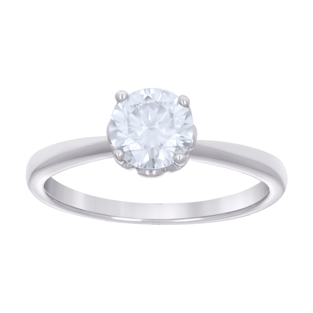 925 Sterling Silver Womens 1.06ct Moissanite Solitaire Engagement Ring 6