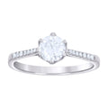 925 Sterling Silver Womens 1.04ct Moissanite Fashion Engagement Ring Size 5