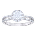 925 Sterling Silver Womens 1.35ct Moissanite Engagement Ring 6