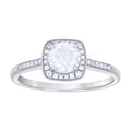 925 Sterling Silver Womens 1.26ct Moissanite Fashion Engagement Ring Size 9