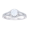 925 Sterling Silver Womens Cubic-Zirconia Fashion Engagement Ring Size 8
