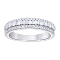 925 Sterling Silver Womens Cubic-Zirconia Fashion Wedding Band Ring Size 5