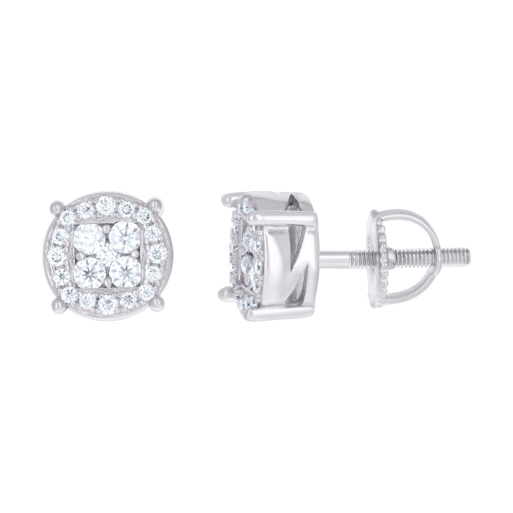 925 Sterling Silver Womens 0.51ct Moissanite Fashion Stud Earrings