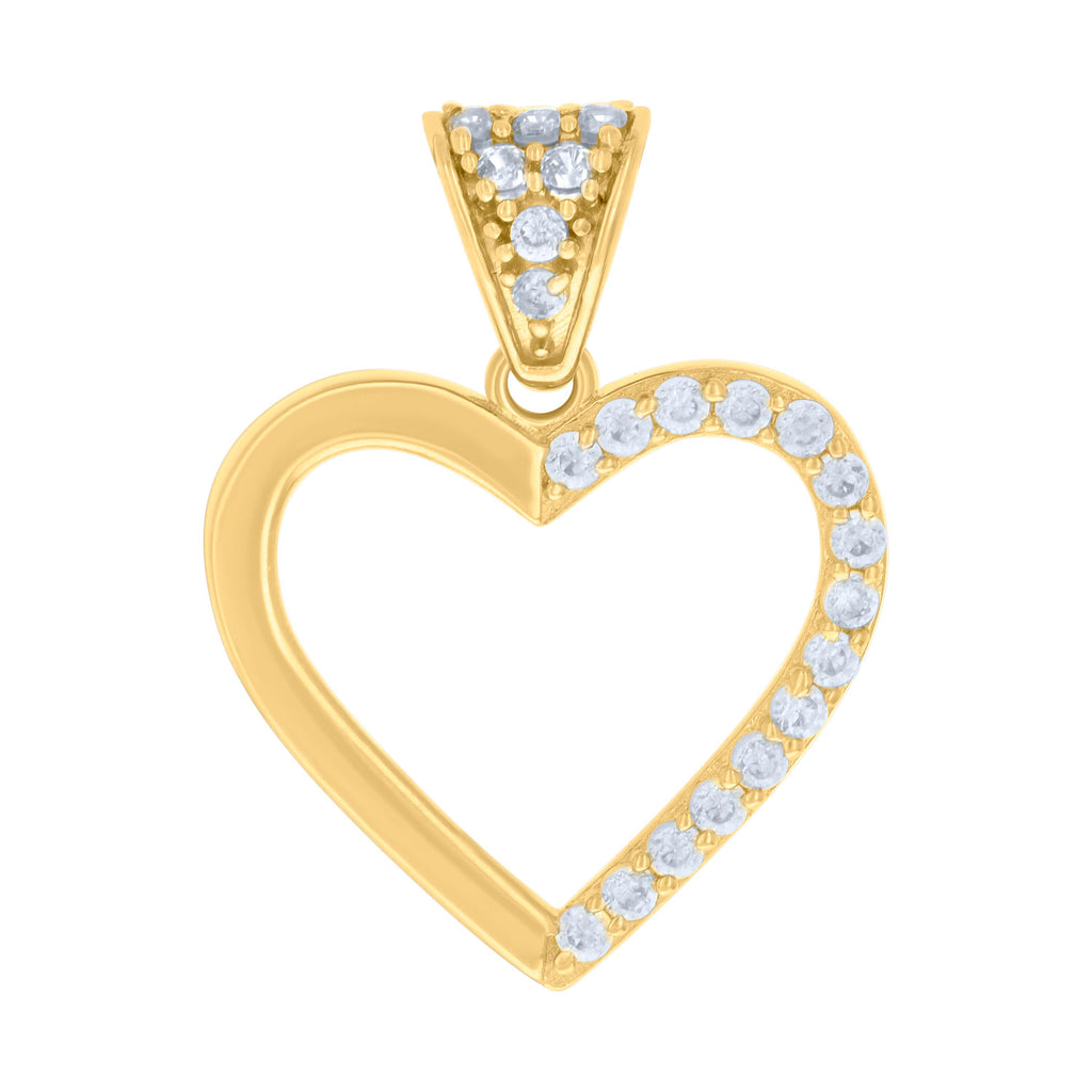 14K Gold Cubic Zirconia Pendant