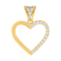 14K Gold Cubic Zirconia Pendant