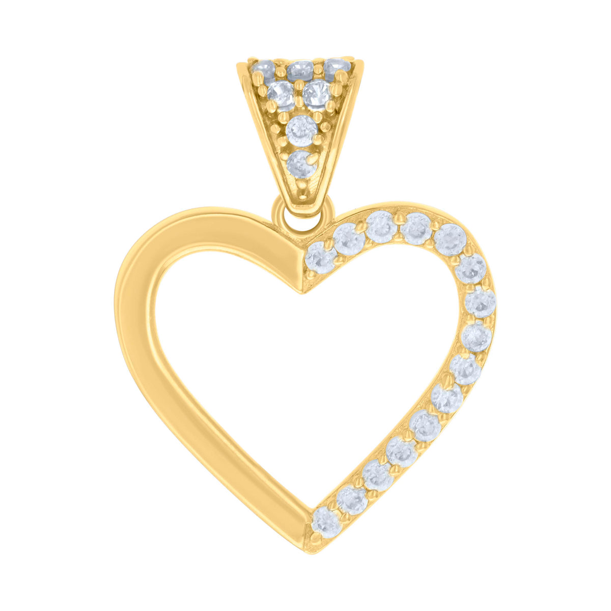 14K Gold Cubic Zirconia Pendant