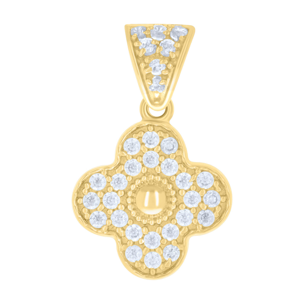 14K Gold Cubic Zirconia Pendant