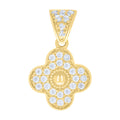 14K Gold Cubic Zirconia Pendant