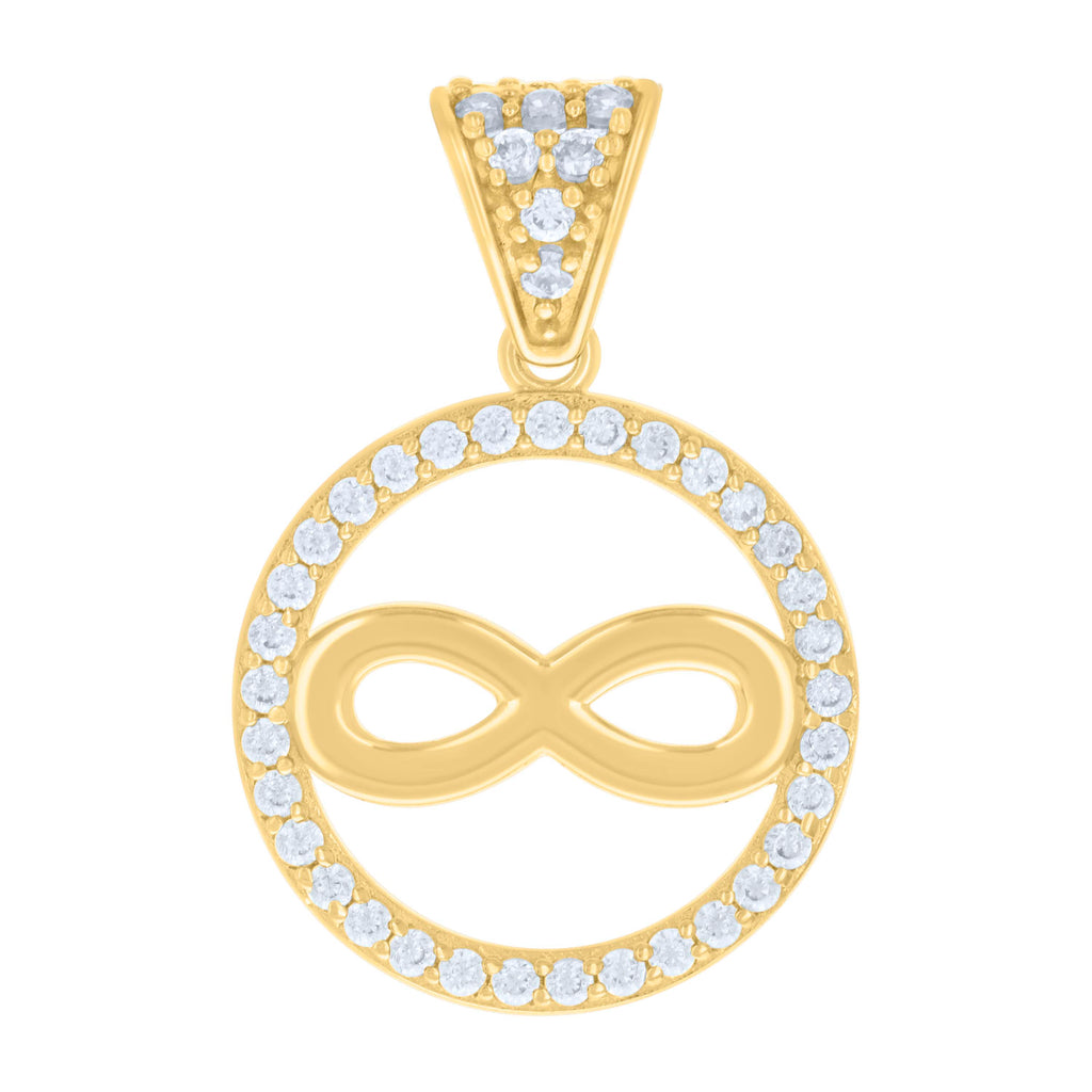 14K Gold Cubic Zirconia Pendant
