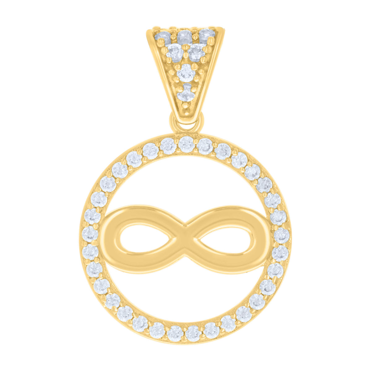 14K Gold Cubic Zirconia Pendant