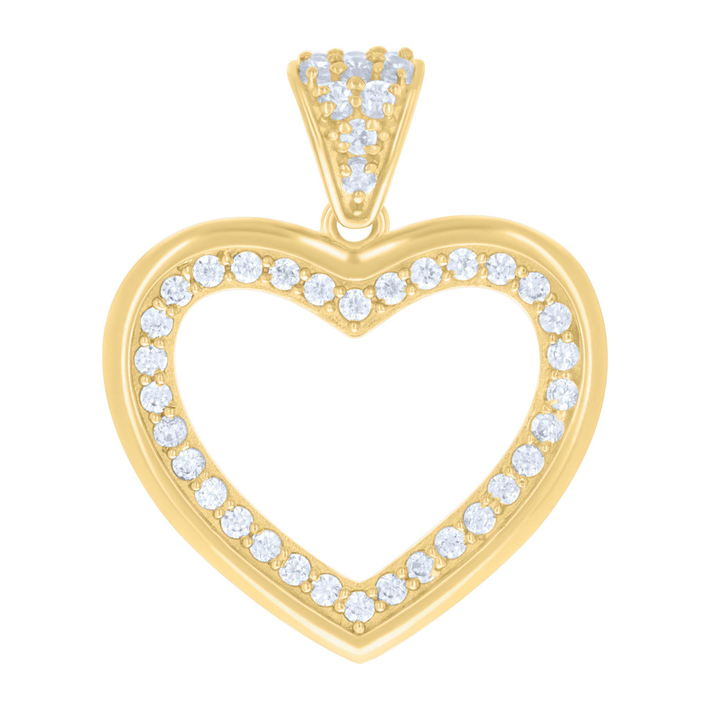 14K Gold Cubic Zirconia Pendant