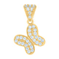 14K Gold Cubic Zirconia Pendant