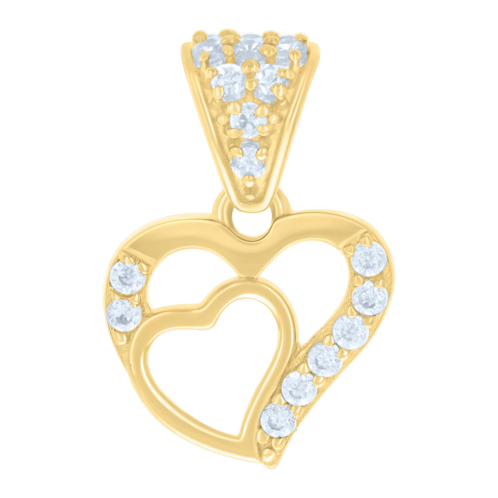 14K Gold Cubic Zirconia Pendant