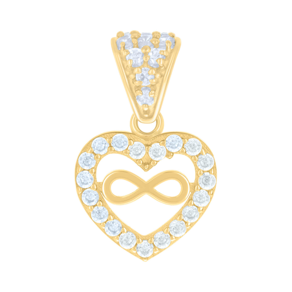 14K Gold Cubic Zirconia Pendant
