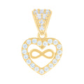 14K Gold Cubic Zirconia Pendant