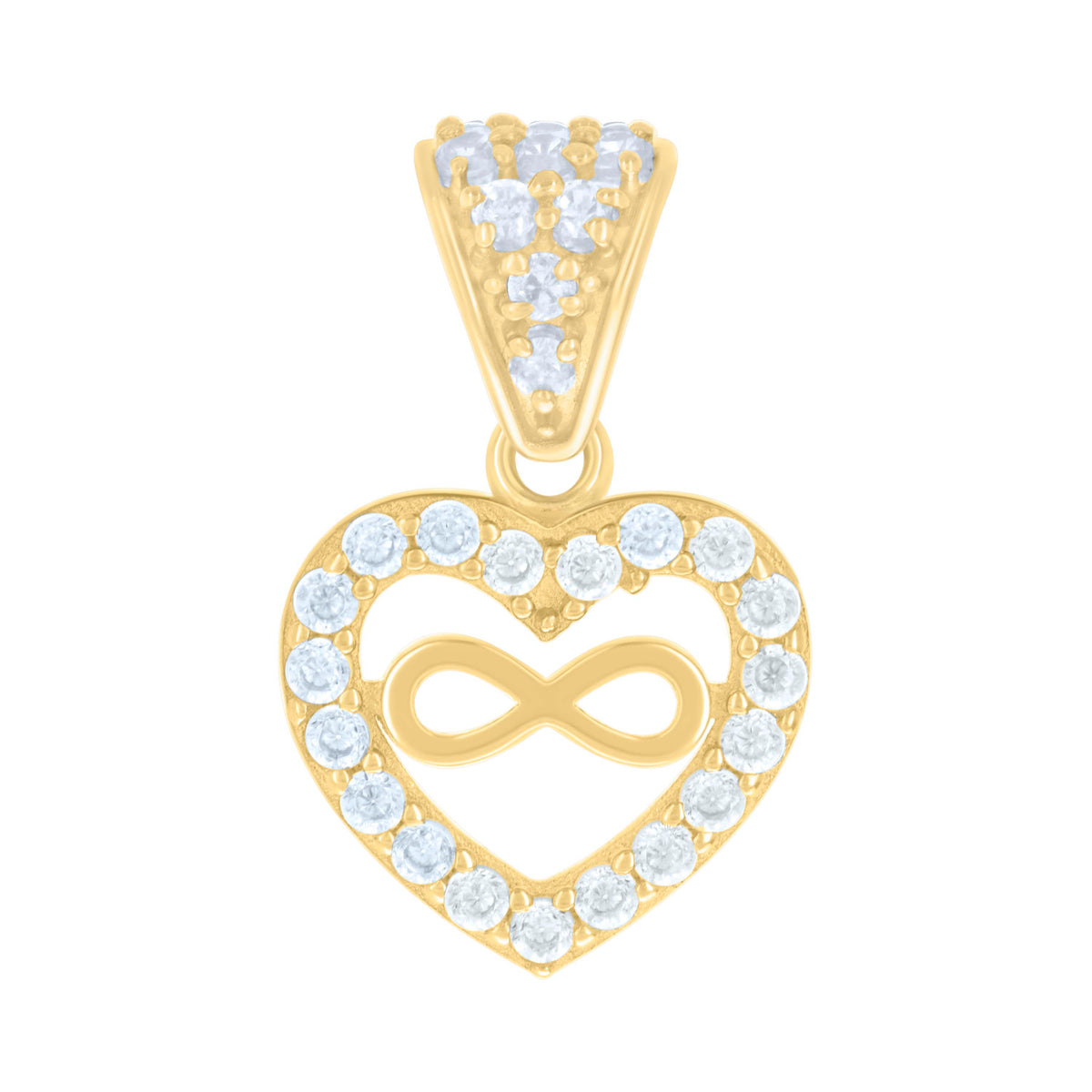 14K Gold Cubic Zirconia Pendant