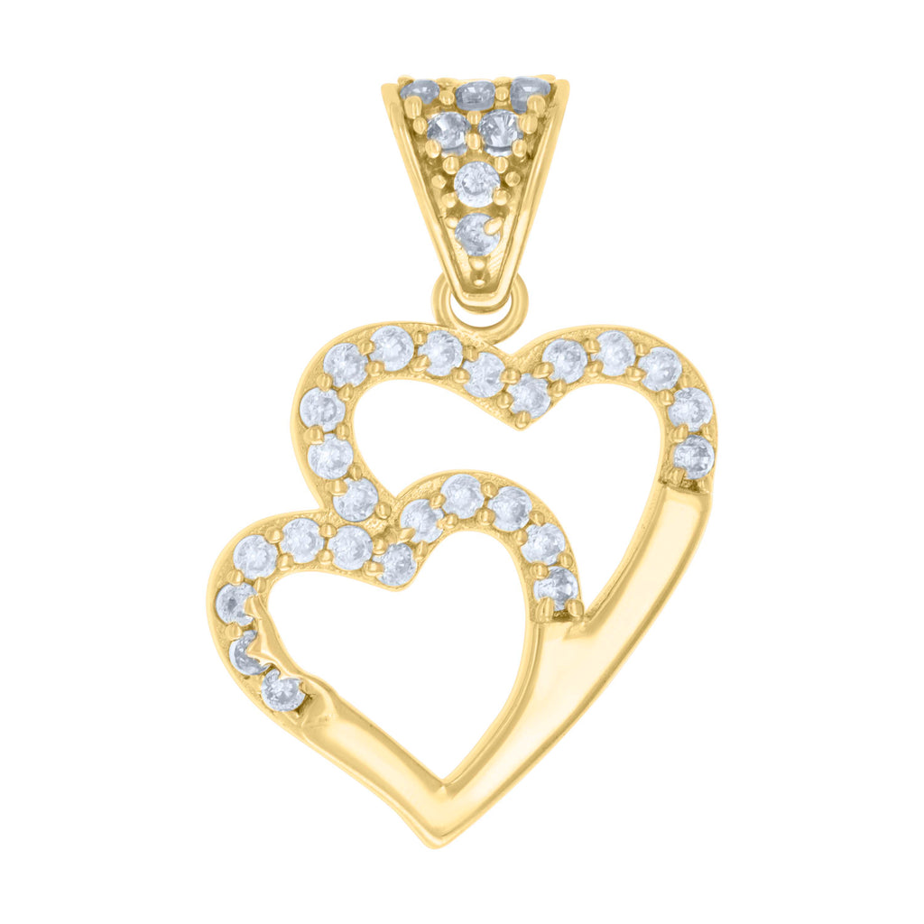 14K Gold Cubic Zirconia Pendant