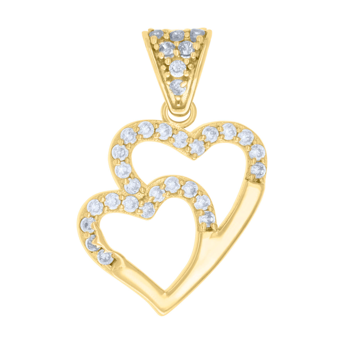 14K Gold Cubic Zirconia Pendant