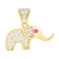 14K Gold Cubic Zirconia Pendant