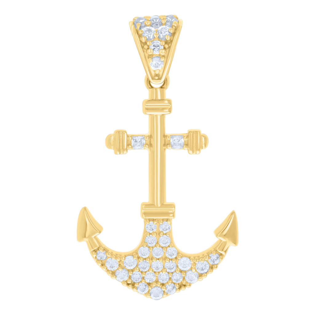 14K Gold Cubic Zirconia Pendant