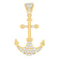 14K Gold Cubic Zirconia Pendant