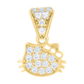 14K Gold Cubic Zirconia Pendant