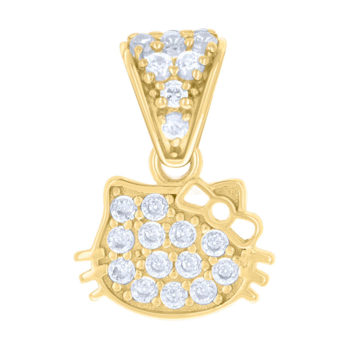 14K Gold Cubic Zirconia Pendant