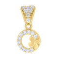 14K Gold Cubic Zirconia Pendant