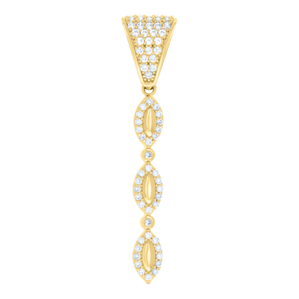 14K Gold Cubic Zirconia Pendant