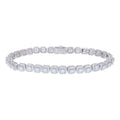 925 Sterling Silver 14.82ct Moissanite Cross Link Chain 6mm Size 20 Inches
