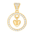 14K Gold Cubic Zirconia Pendant