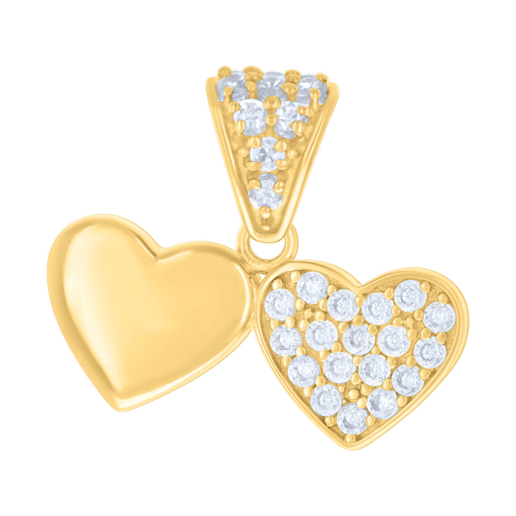 14K Gold Cubic Zirconia Pendant