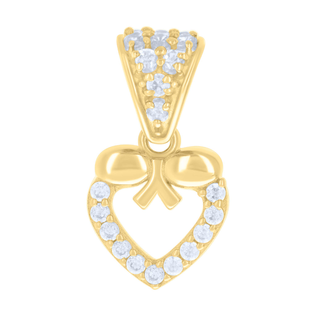 14K Gold Cubic Zirconia Pendant