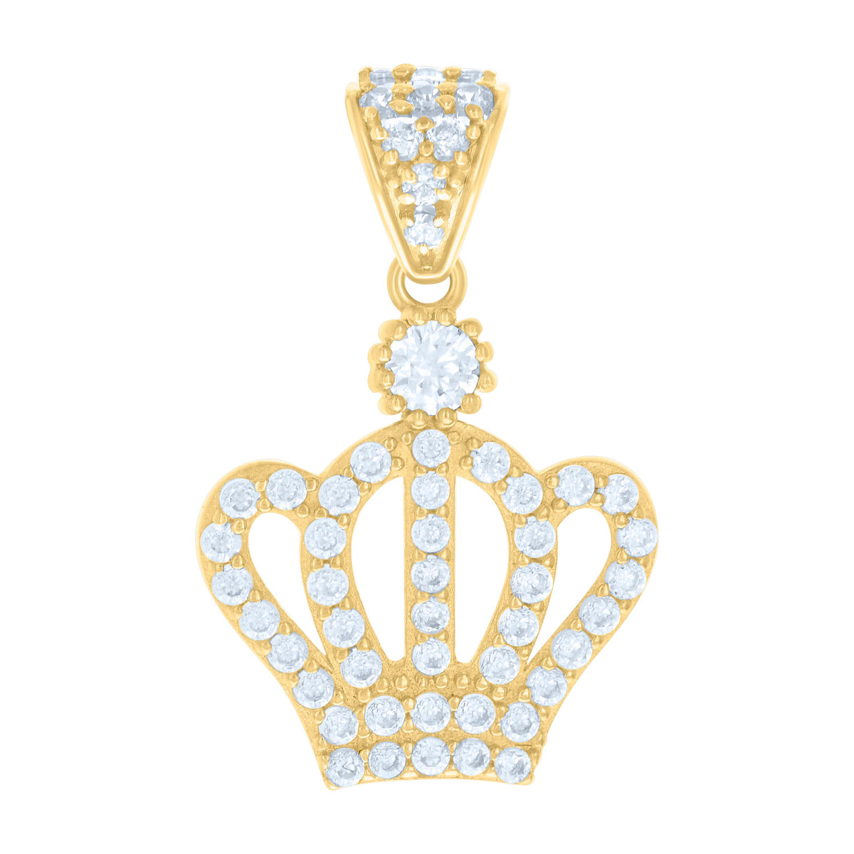 14K Gold Cubic Zirconia Pendant