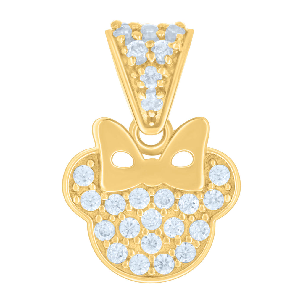 14K Gold Cubic Zirconia Pendant