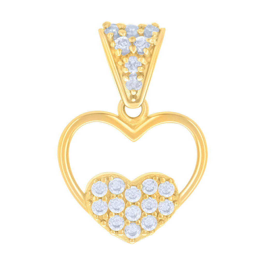 14K Gold Cubic Zirconia Pendant