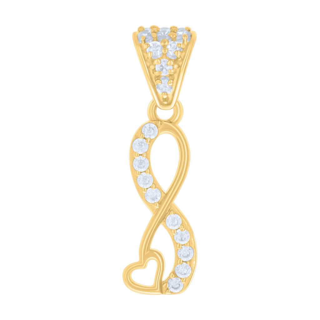 14K Gold Cubic Zirconia Pendant