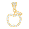 14K Gold Cubic Zirconia Pendant