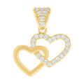 14K Gold Cubic Zirconia Pendant