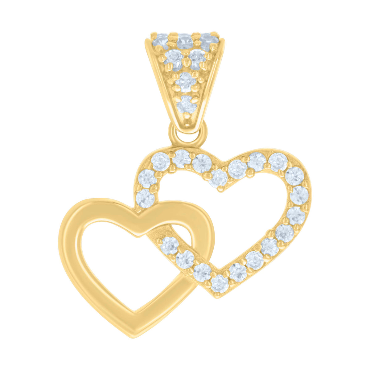 14K Gold Cubic Zirconia Pendant