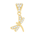 14K Gold Cubic Zirconia Pendant