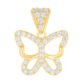 14K Gold Cubic Zirconia Pendant