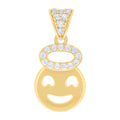 14K Gold Cubic Zirconia Pendant