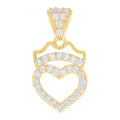 14K Gold Cubic Zirconia Pendant