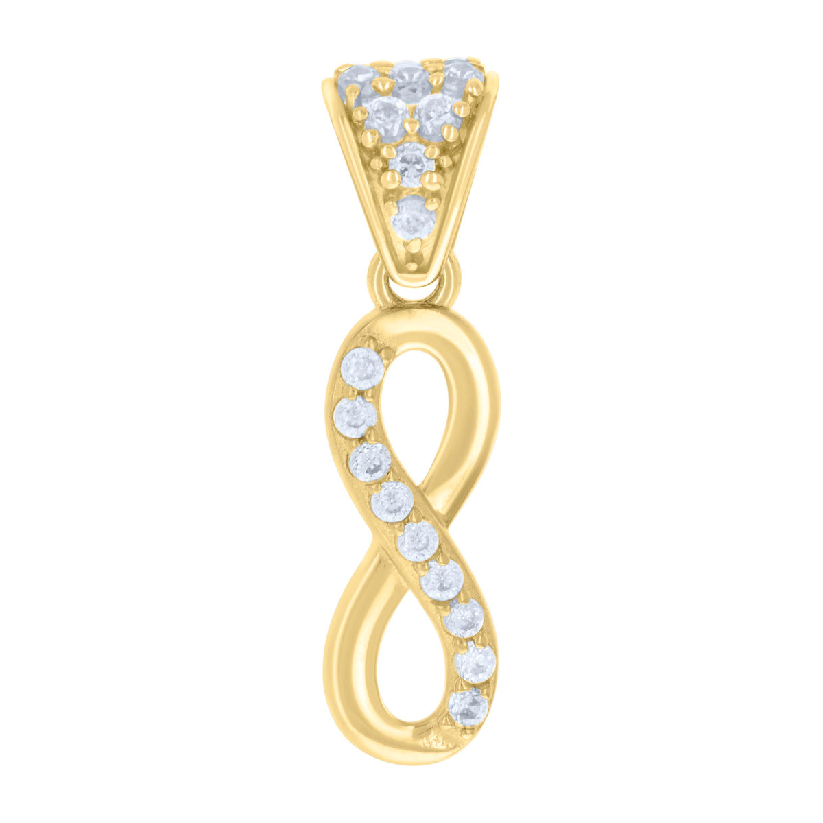 14K Gold Cubic Zirconia Pendant