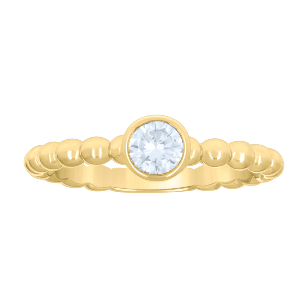 925 Sterling Silver Yellow-tone Womens Cubic-Zirconia Fashion Ring Size 9