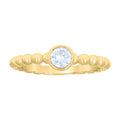925 Sterling Silver Yellow-tone Womens Cubic-Zirconia Fashion Ring Size 9
