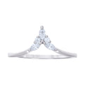 925 Sterling Silver Womens Marquise Round Cubic-Zirconia Engagement Ring Size 9