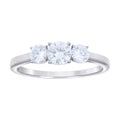 925 Sterling Silver Womens Cubic-Zirconia Engagement Ring Size 8